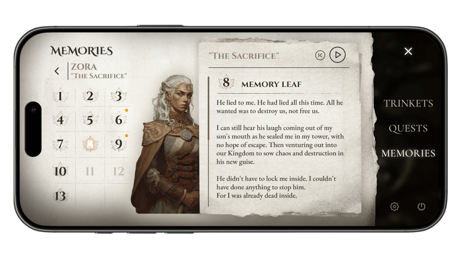 Interfejs gry mobilnej